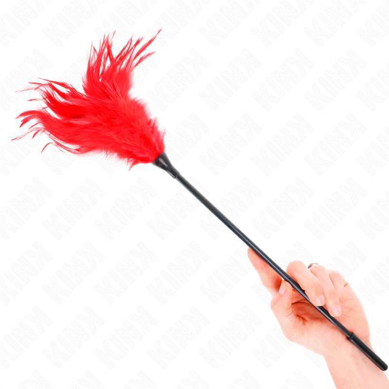 Piume multiple rosse Tickle 45 cm di Kink