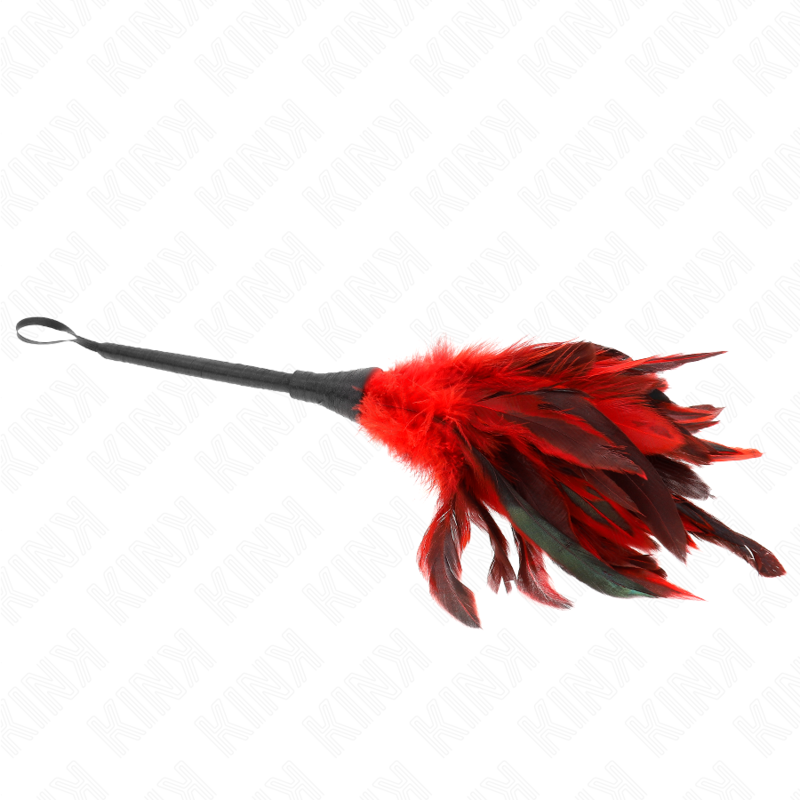 Piume di Pollo Sollegato a forma di Corno rosso 36 cm di Kink, immagine 4