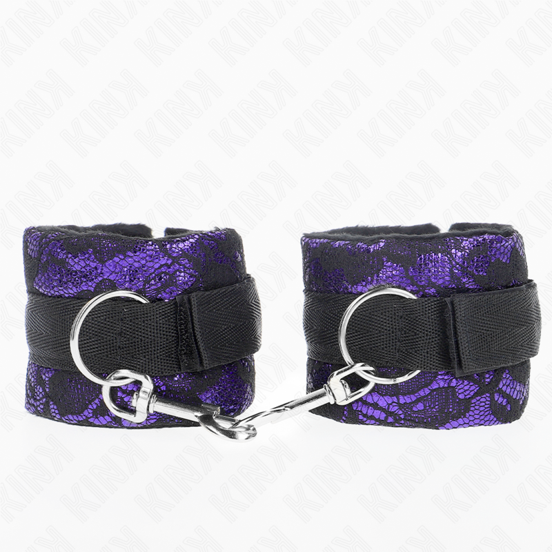 Resistenza da polso corta in pizzo di velluto e fascia in nylon Viola/nero 23 x 6,5 cm di Kink, immagine 2