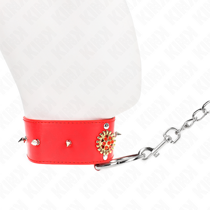 Collana di diamanti rossi con cintura 65 cm regolabile 35-51 cm x 7 cm di Kink, immagine 4