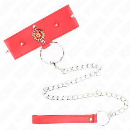 Collana di diamanti rossi con cintura 65 cm regolabile 35-51 cm x 7 cm di Kink, immagine 2