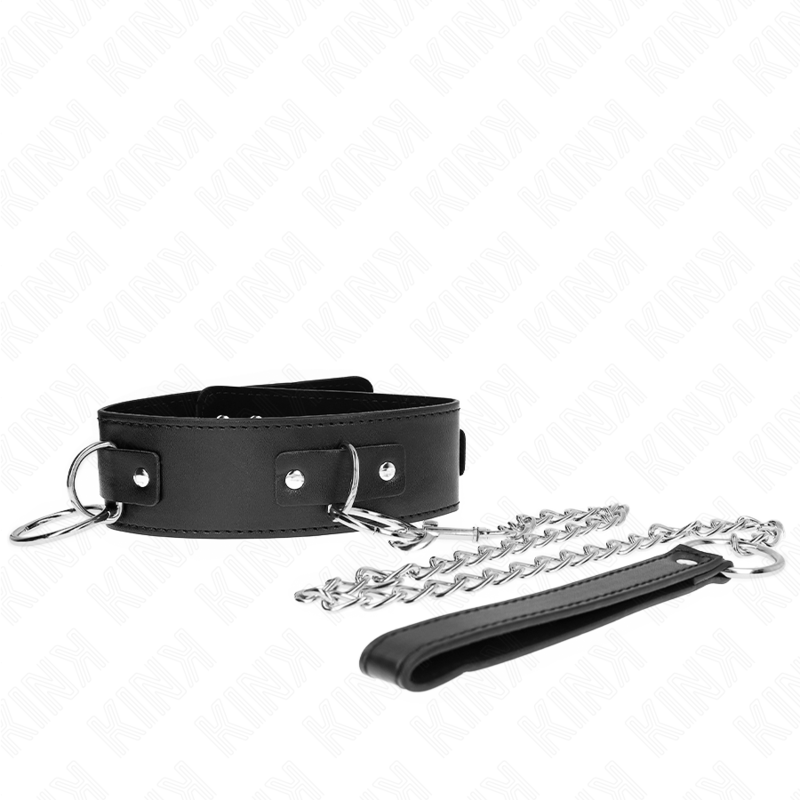 Collana con guinzaglio 65 cm 3 modello anelli 2 regolabile 36-43 cm x 5 cm di Kink, immagine 3