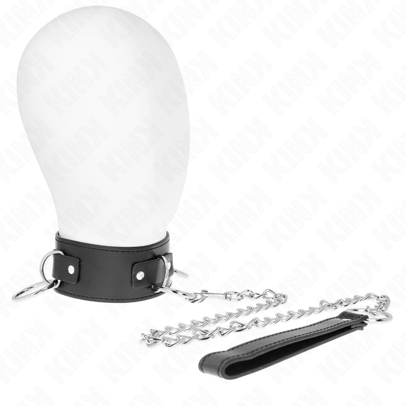 Collana con guinzaglio 65 cm 3 modello anelli 2 regolabile 36-43 cm x 5 cm di Kink