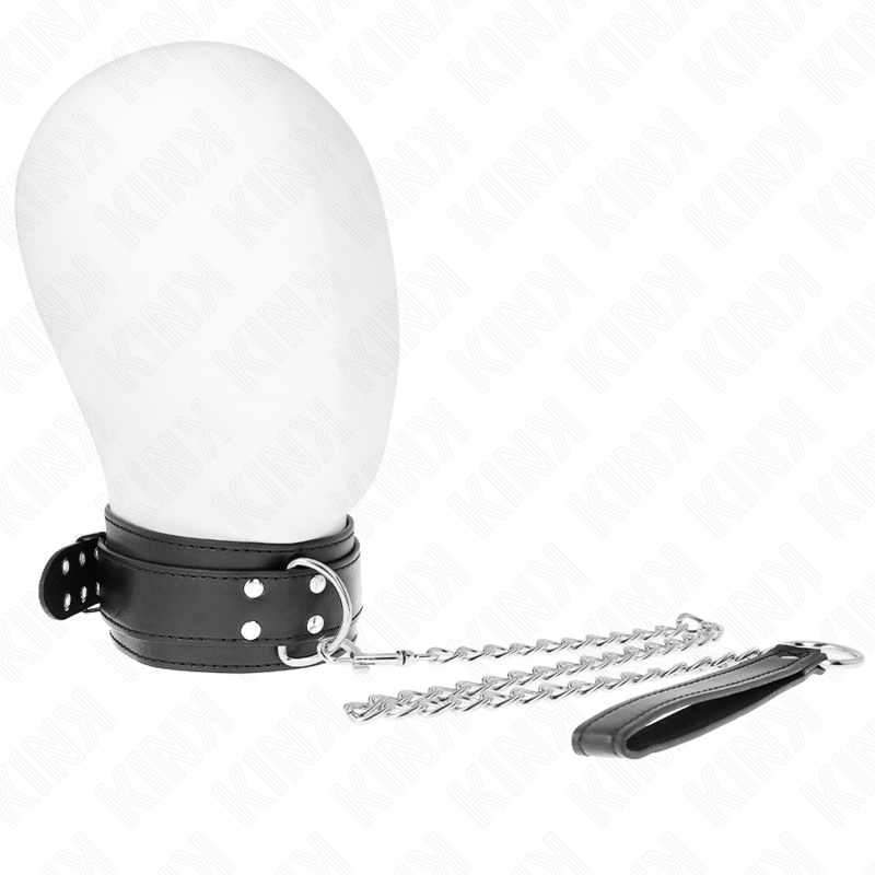 Collana con cinturino 65 cm fibbie argento regolabile 33-46 cm x 5,5 cm di Kink