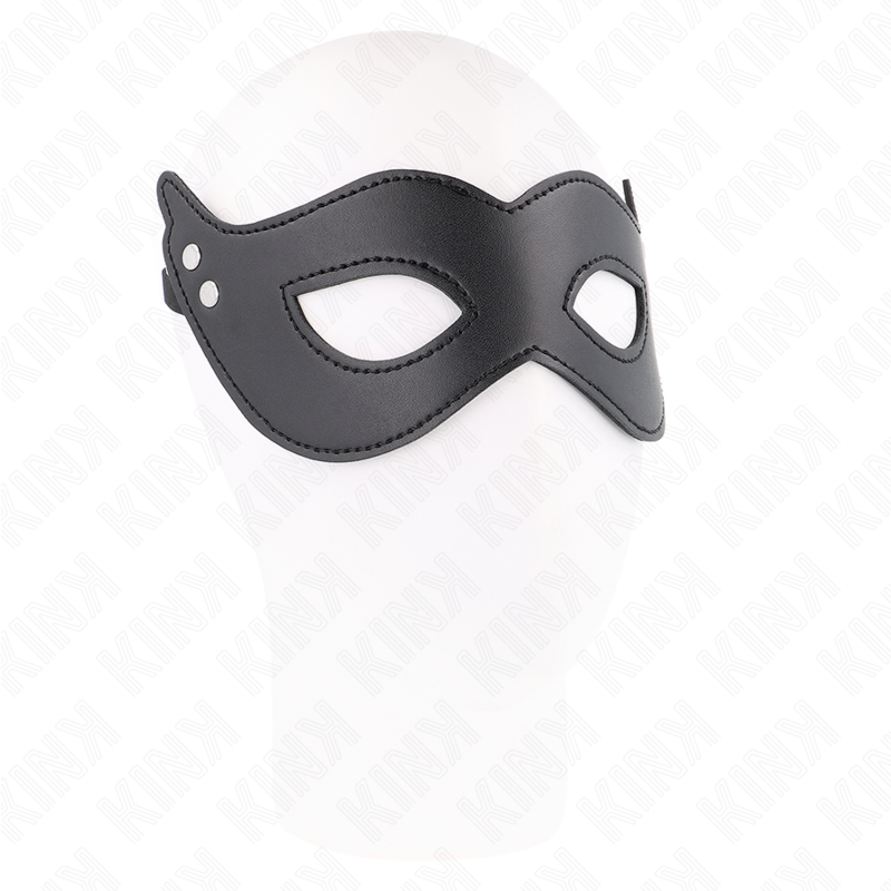 Maschera in similpelle con rivetti modello 1 26 x 8 cm di Kink
