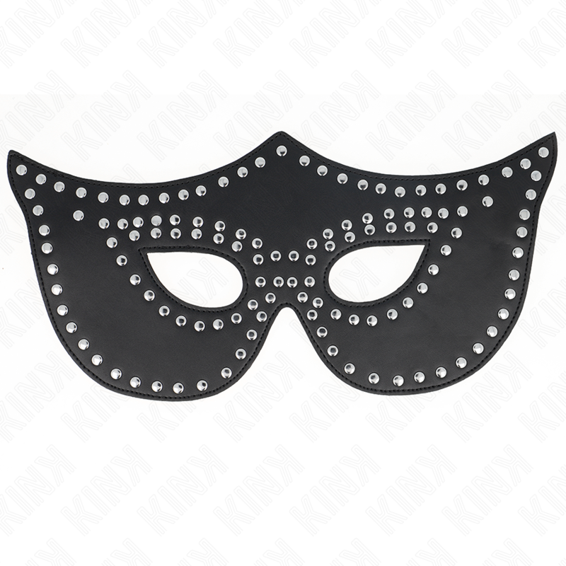 Maschera in similpelle con rivetti modello 2 30 x 12 cm di Kink, immagine 2