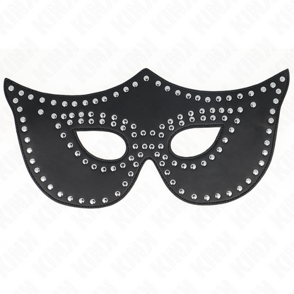 Maschera in similpelle con rivetti modello 2 30 x 12 cm di Kink, immagine 2