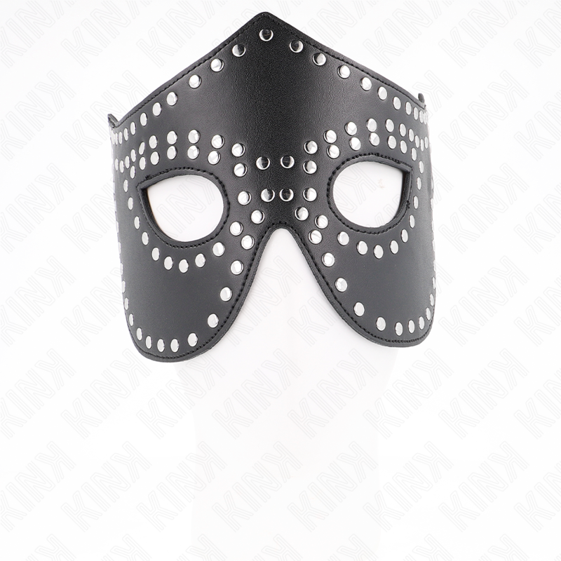 Maschera in similpelle con rivetti modello 2 30 x 12 cm di Kink, immagine 3