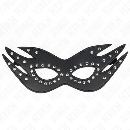 Maschera in similpelle con rivetti modello 3 26 x 9,5 cm di Kink, immagine 2