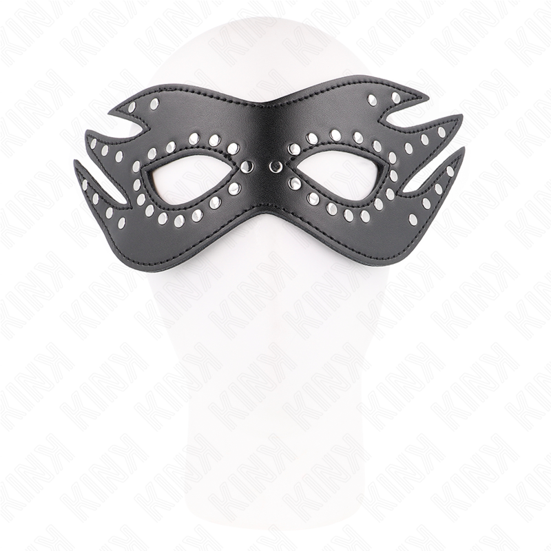Maschera in similpelle con rivetti modello 3 26 x 9,5 cm di Kink, immagine 3