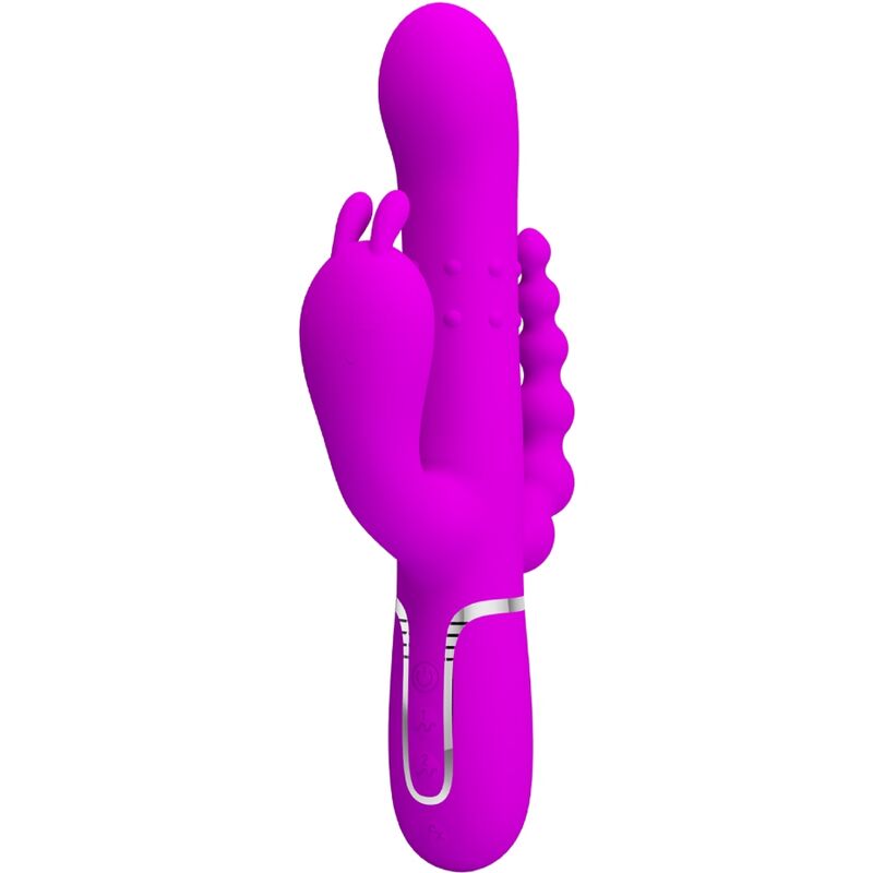 Vibratore triplo Cammy multifunzione 4 in 1 rosa di Pretty Love