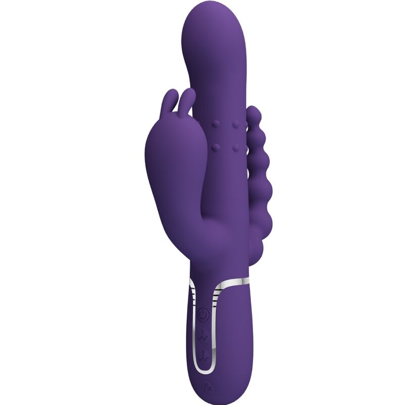 Vibratore triplo Cammy multifunzione 4 in 1 viola di Pretty Love
