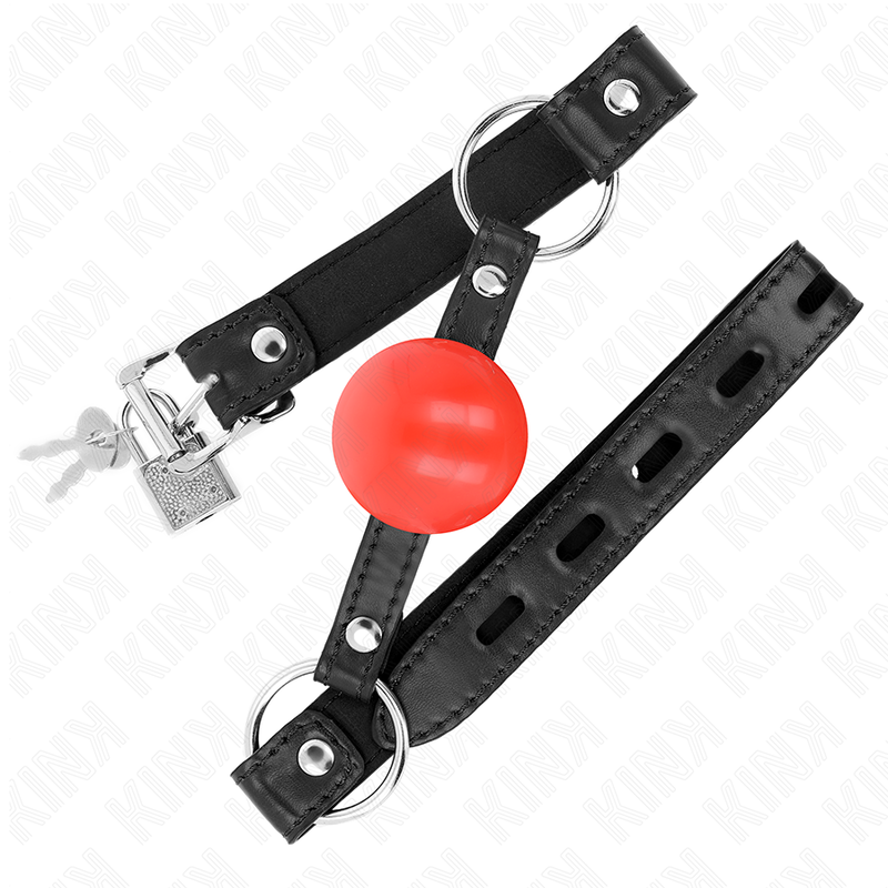 Palla in tpe rossa 4 cm gag 60 x 2 cm di Kink, immagine 2