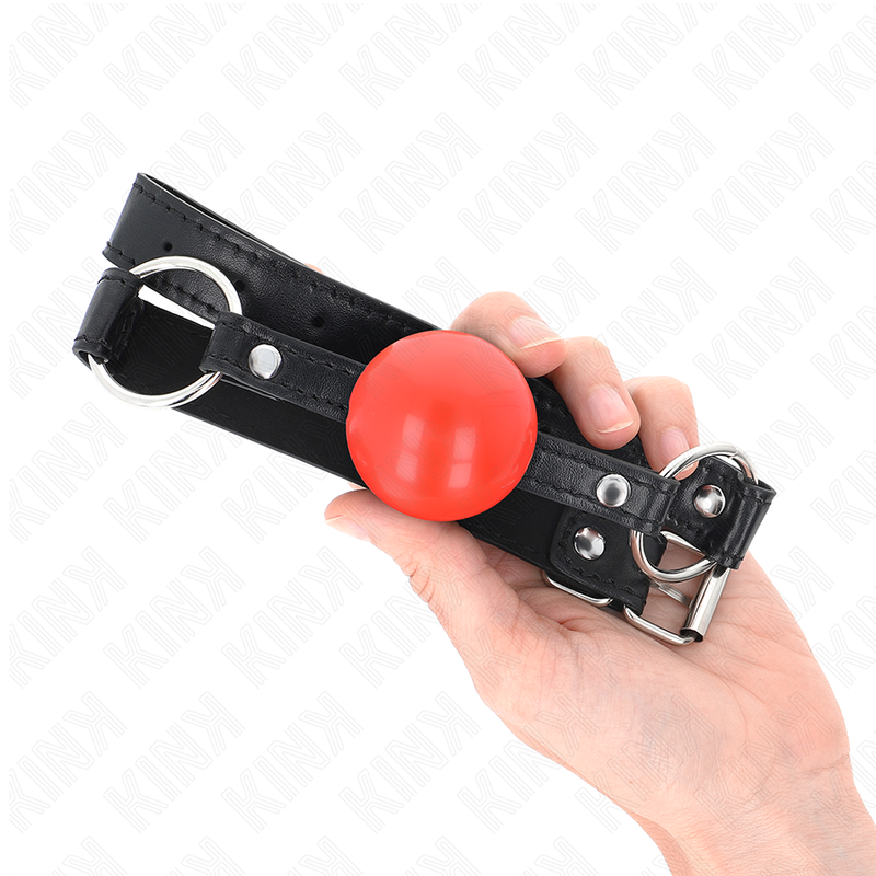 Palla in tpe rossa 4 cm gag 60 x 2 cm di Kink, immagine 4