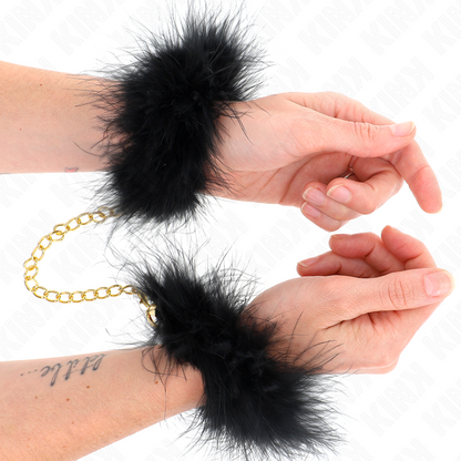 Polsini in piuma con catena in oro modello 0 di Kink