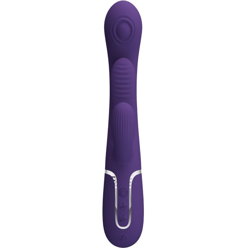 Vibratore triplo Shania coniglio multifunzione viola di Pretty Love, immagine 3