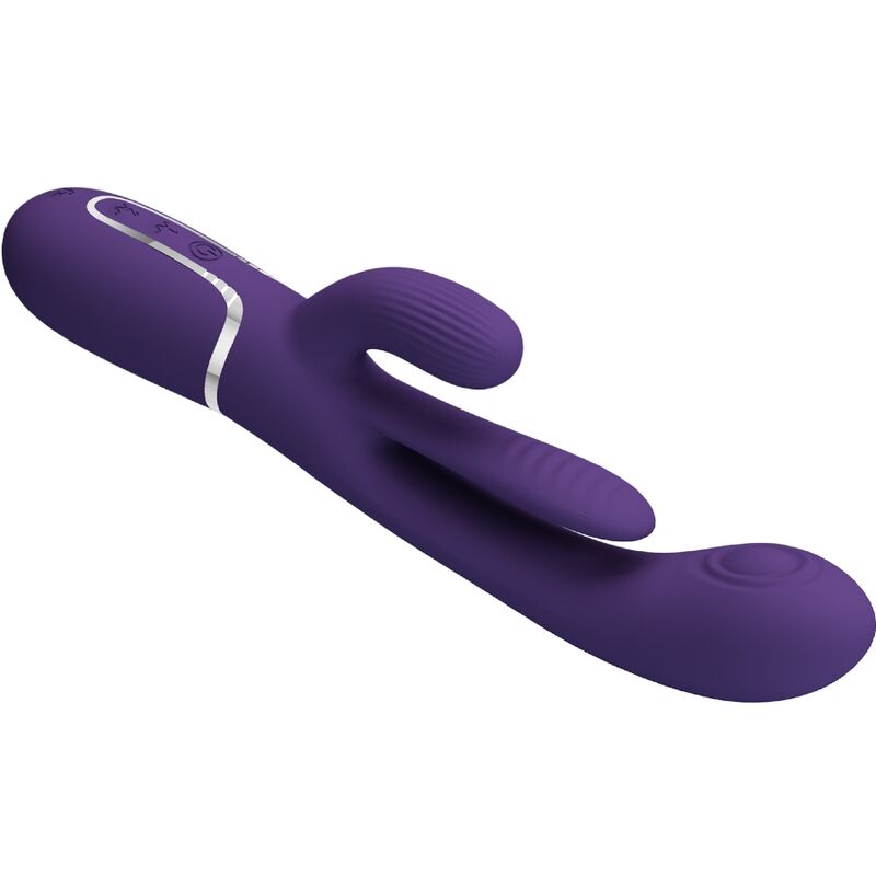 Vibratore triplo Shania coniglio multifunzione viola di Pretty Love, immagine 7