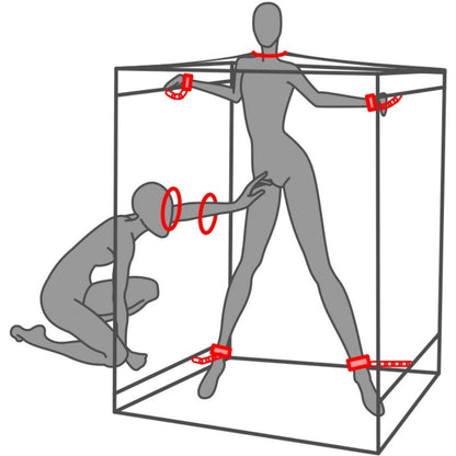 Arredo bondage kink club Scandale nero e rosso di Secret Dome, immagine 5