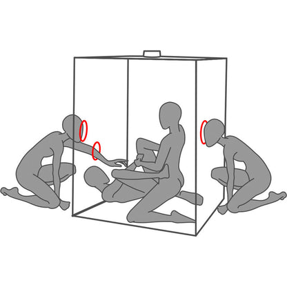 Arredo bondage kink club Scandale nero e rosso di Secret Dome, immagine 6