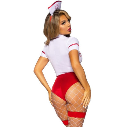 Costume da infermiera sexy Rosso/bianco M di Leg Avenue, immagine 4