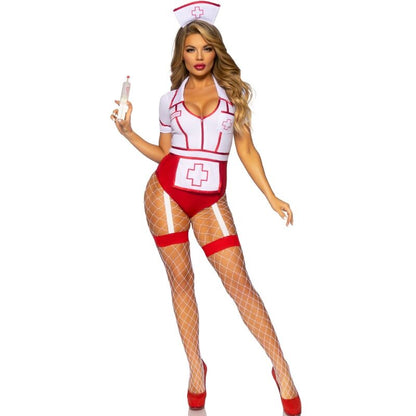 Costume da infermiera sexy Rosso/bianco M di Leg Avenue, immagine 5