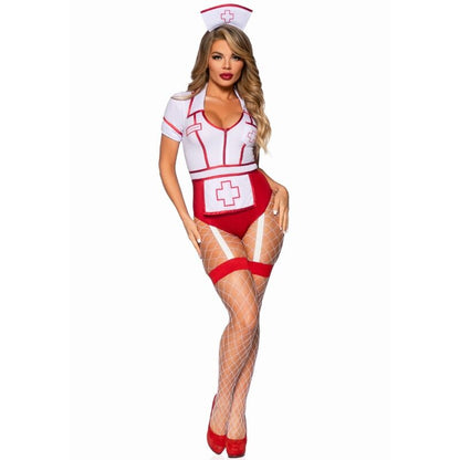 Costume da infermiera sexy Rosso/bianco M di Leg Avenue, immagine 6