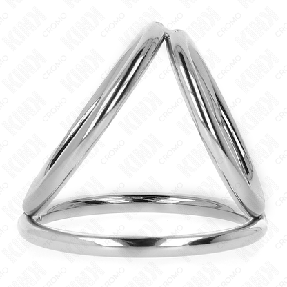 Anello per pene in metallo cromato triplo da 3,2 cm a 4,5 cm di Kink, immagine 4