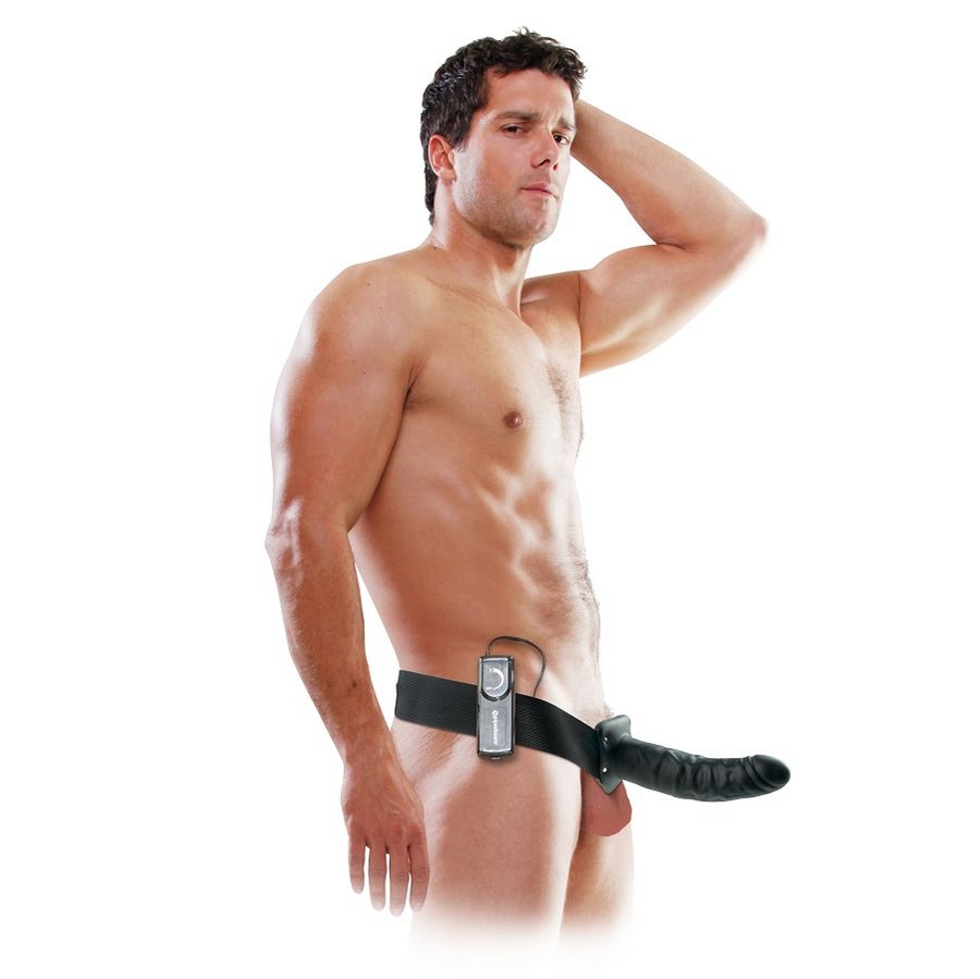 Strap-on 19 cm cavo vibrante nero di Fetish Fantasy Series, immagine 2