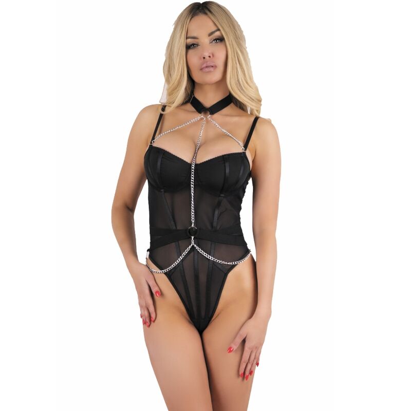 Abito sexy Melisenda Cf 1709 accappatoio e camicia e perizoma nero S di Livco Corsetti Fashion