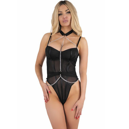 Abito sexy Melisenda Cf 1709 accappatoio e camicia e perizoma nero S di Livco Corsetti Fashion
