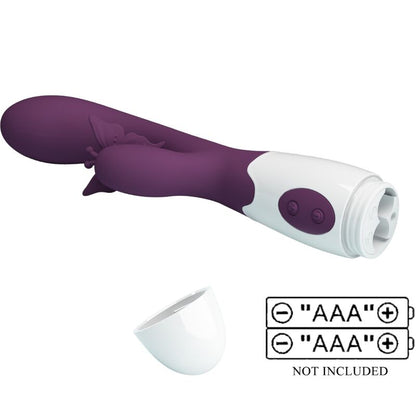 Vibratore rabbit Butterfly kiss e stimolatore punto g viola di Pretty Love, immagine 5