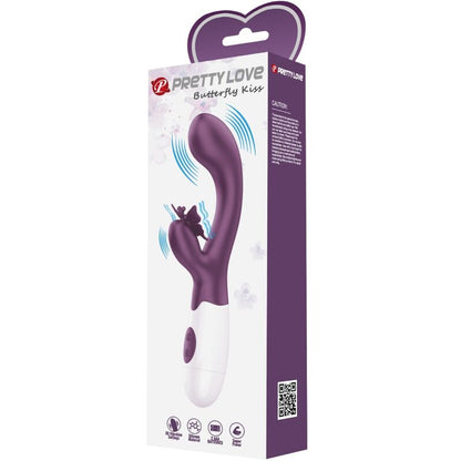 Vibratore rabbit Butterfly kiss e stimolatore punto g viola di Pretty Love, immagine 6