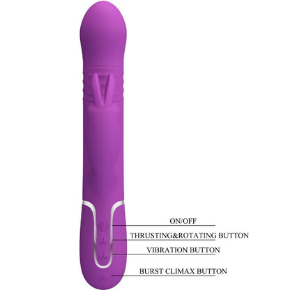 PRETTY LOVE - COALE 4 IN 1 MULTIFUNZIONE VIBRATORE CONIGLIO VIOLA