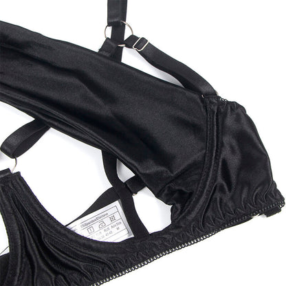 SUBBLIME - 955205 COMPLETO REGGISENO CON FIOCCO NERO REGOLABILE L/XL
