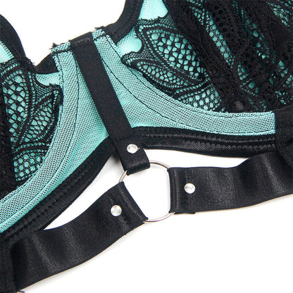 SUBBLIME - 955564 REGGISENO IN VERNICE VERDE CON CERNIERA IN RETE L/XL