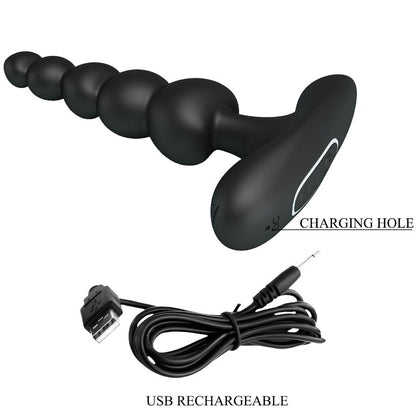 PRETTY LOVE - CORBAN VIBRATORE ANALE 10 VIBRAZIONI NERO