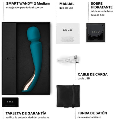 LELO - MASSAGGIATORE SMART MEDIUM WAND 2 AQUA