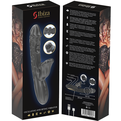 Vibratore e stimolatore clitorideo con effetto morso e rotazione di Ibiza, immagine 7