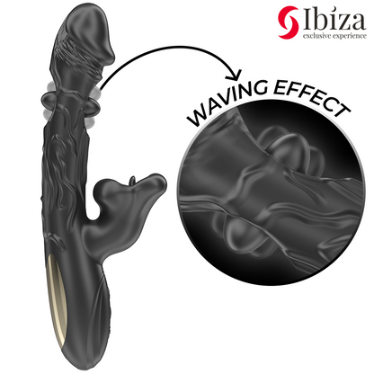 Vibratore e stimolatore clitorideo con effetto morso e rotazione di Ibiza, immagine 3