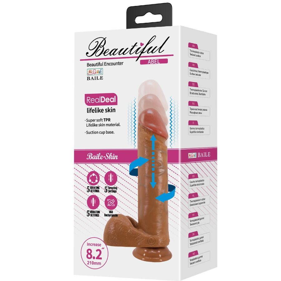 Dildo realistico Abel 21 cm mulatto di Baile, immagine 10