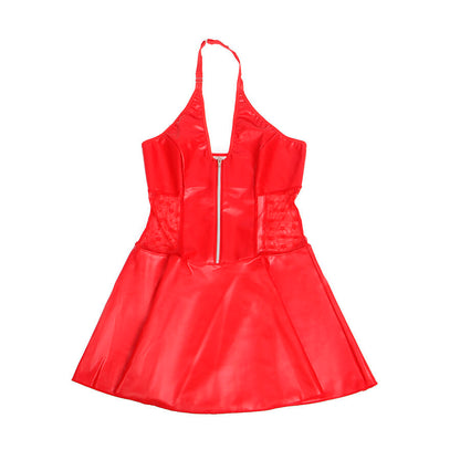 Abito in pelle con Zip e pizzo rosso L/XL di Subblime, immagine 5