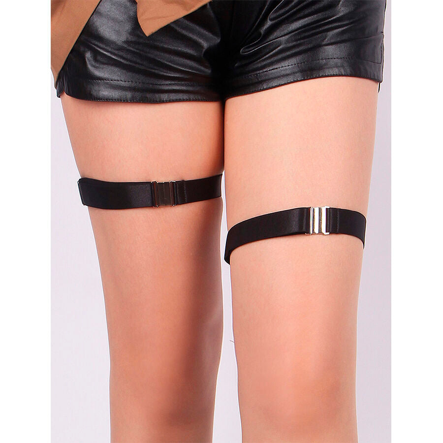 Accessorio sexy fibbie regolabili nere di Subblime, immagine 10