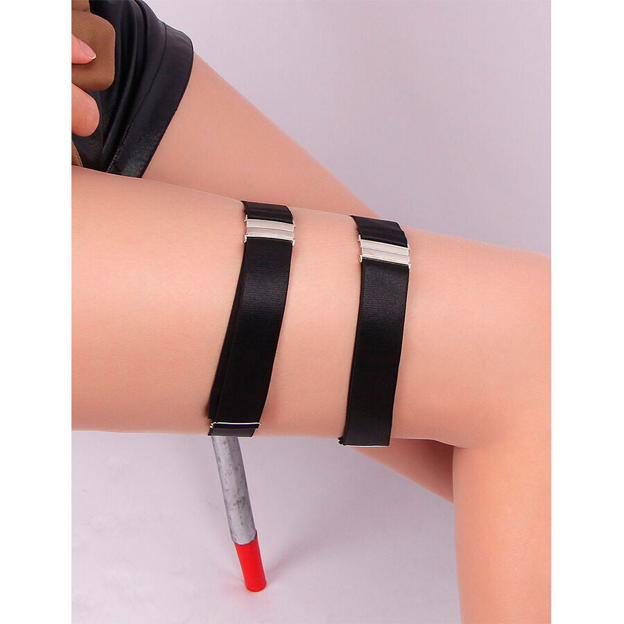 Accessorio sexy fibbie regolabili nere di Subblime, immagine 9