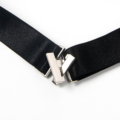 Accessorio sexy fibbie regolabili nere di Subblime, immagine 5