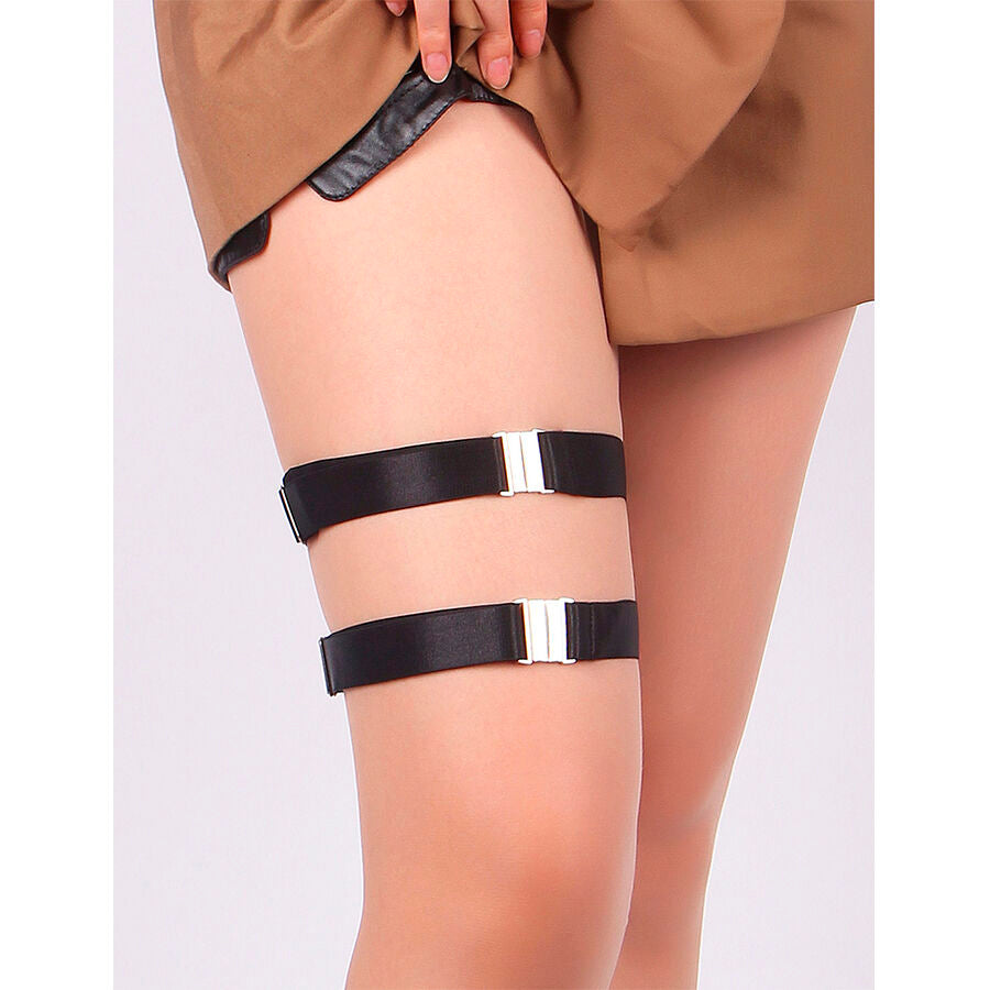 Accessorio sexy fibbie regolabili nere di Subblime, immagine 8