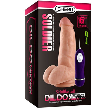Dildo vibratore Soldato con telecomando 16 cm di Shequ, immagine 7