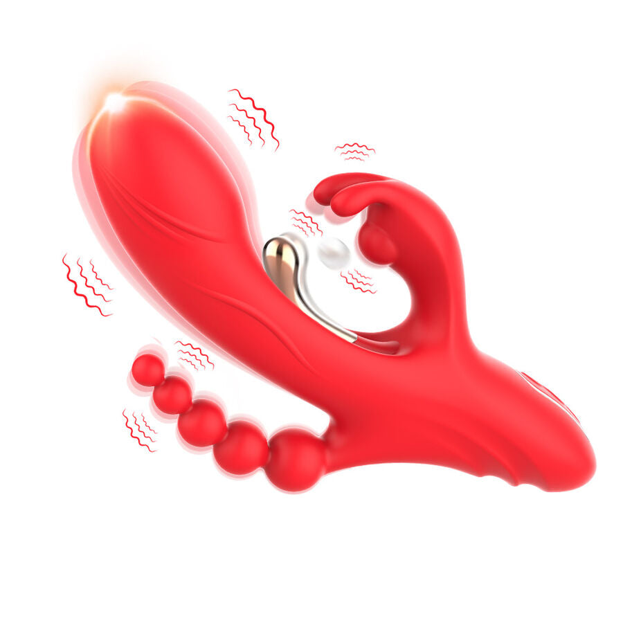 Vibratore stimolatore punto g e clitoride rosso di Armony, immagine 4