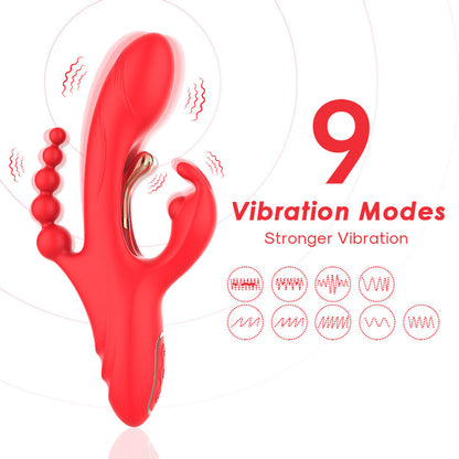 Vibratore stimolatore punto g e clitoride rosso di Armony, immagine 3