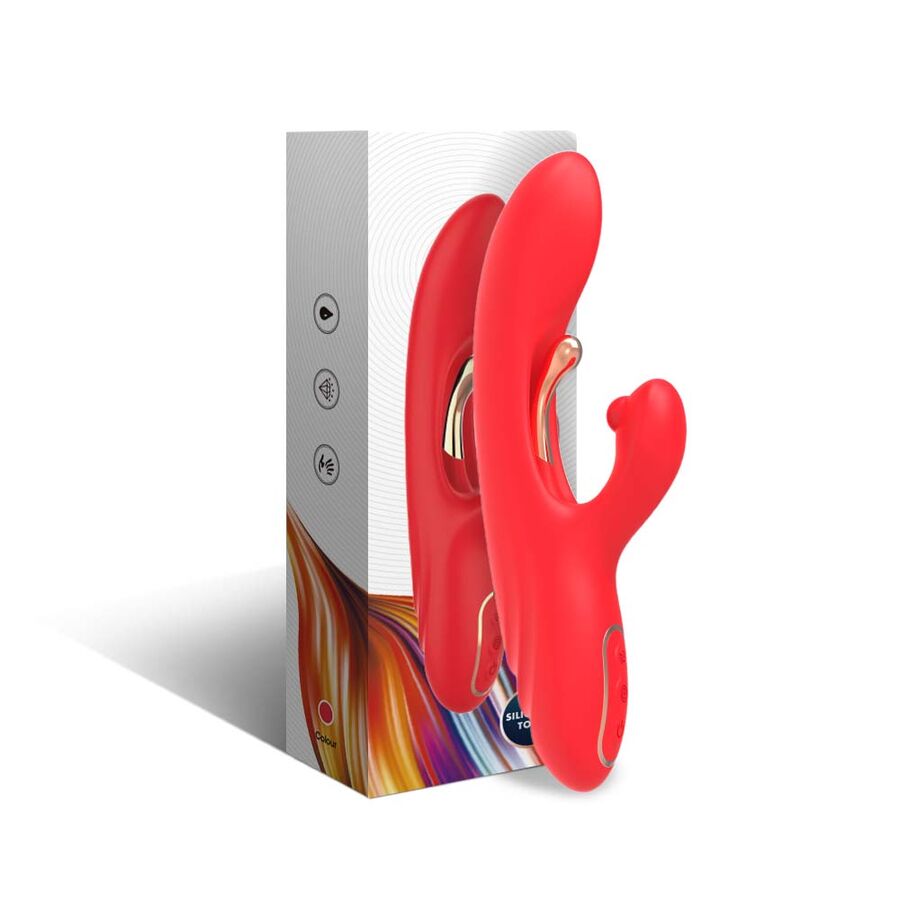 Vibratore stimolatore punto g e clitoride con lingua oscillante rosso di Armony