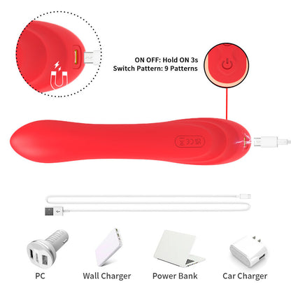 Vibratore stimolatore punto g e clitoride con lingua oscillante rosso di Armony, immagine 8
